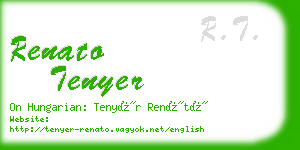 renato tenyer business card